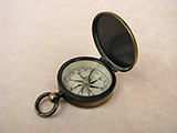 Late 19th century hunter cased pocket compass signed ROSS LONDON